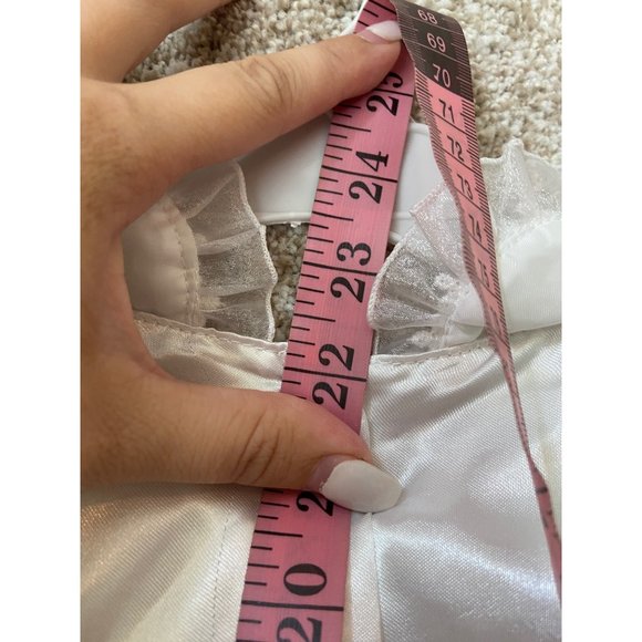 Youth Kids Wedding White Lace Dress Size 4-6 Youth - Picture 5 of 5